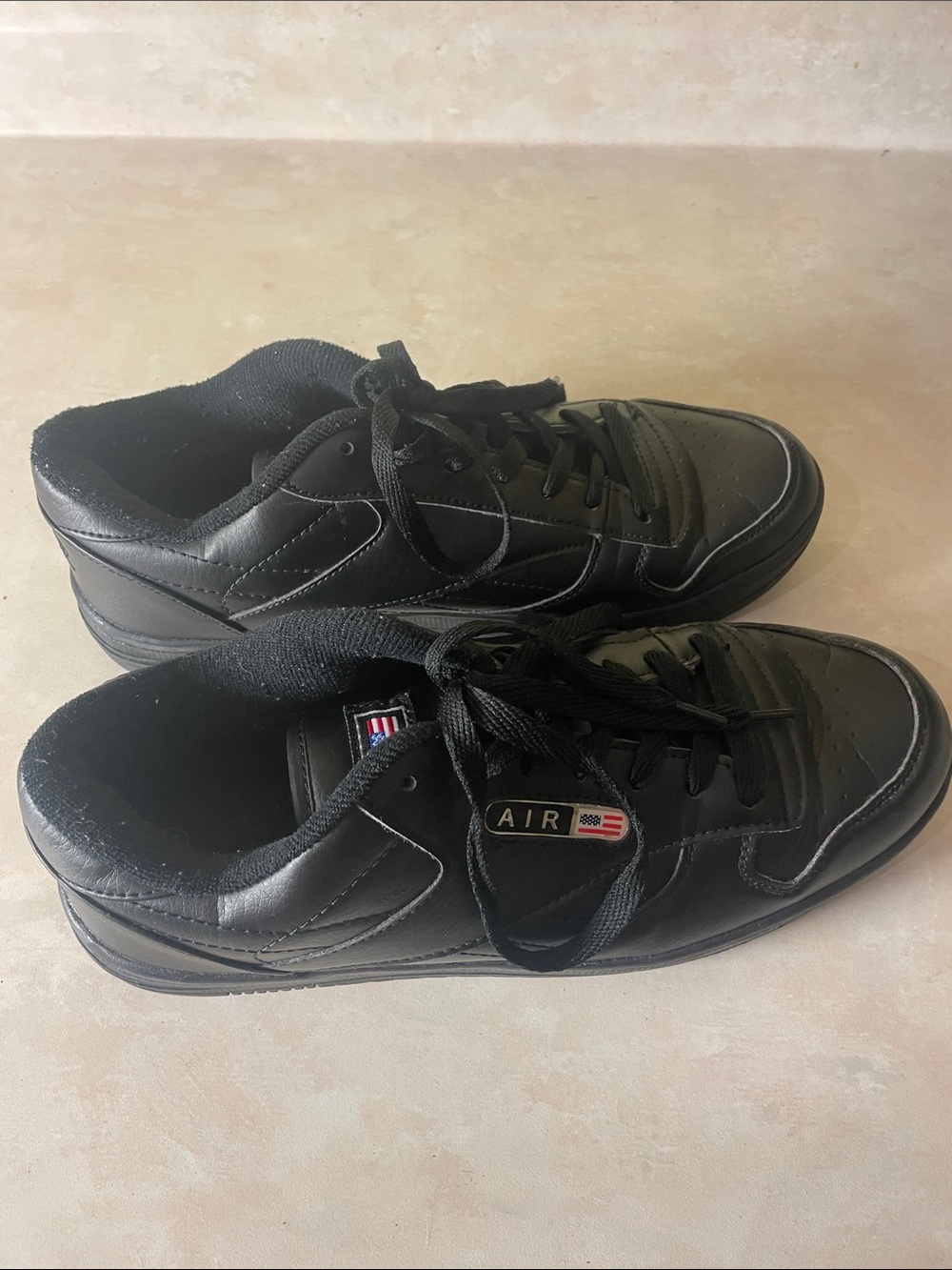 Air Sneakers Runners Black Size 10